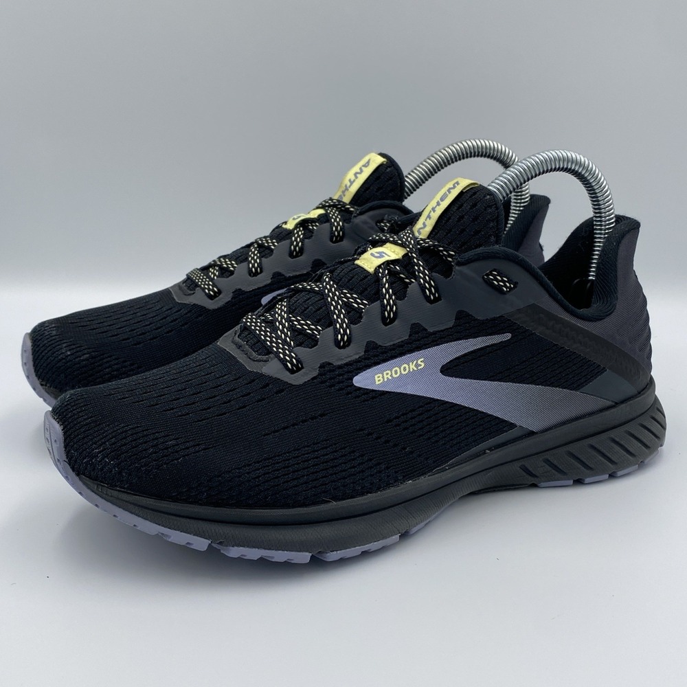 Brooks Anthem 5 Women's Size 7 B Black Ebony Purple Running Shoes 1203651B060